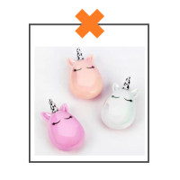 Haarborstel handmodel unicorn wit